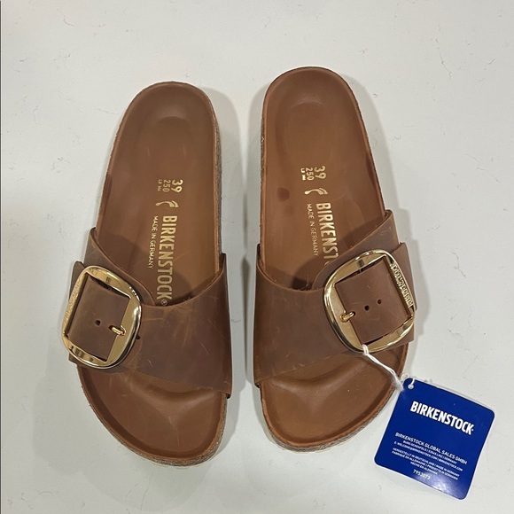 NWT Birkenstock Madrid Big Buckle in Cognac - Picture 5 of 8
